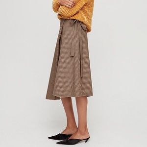 WILFRED WRAP MIDI SKIRT